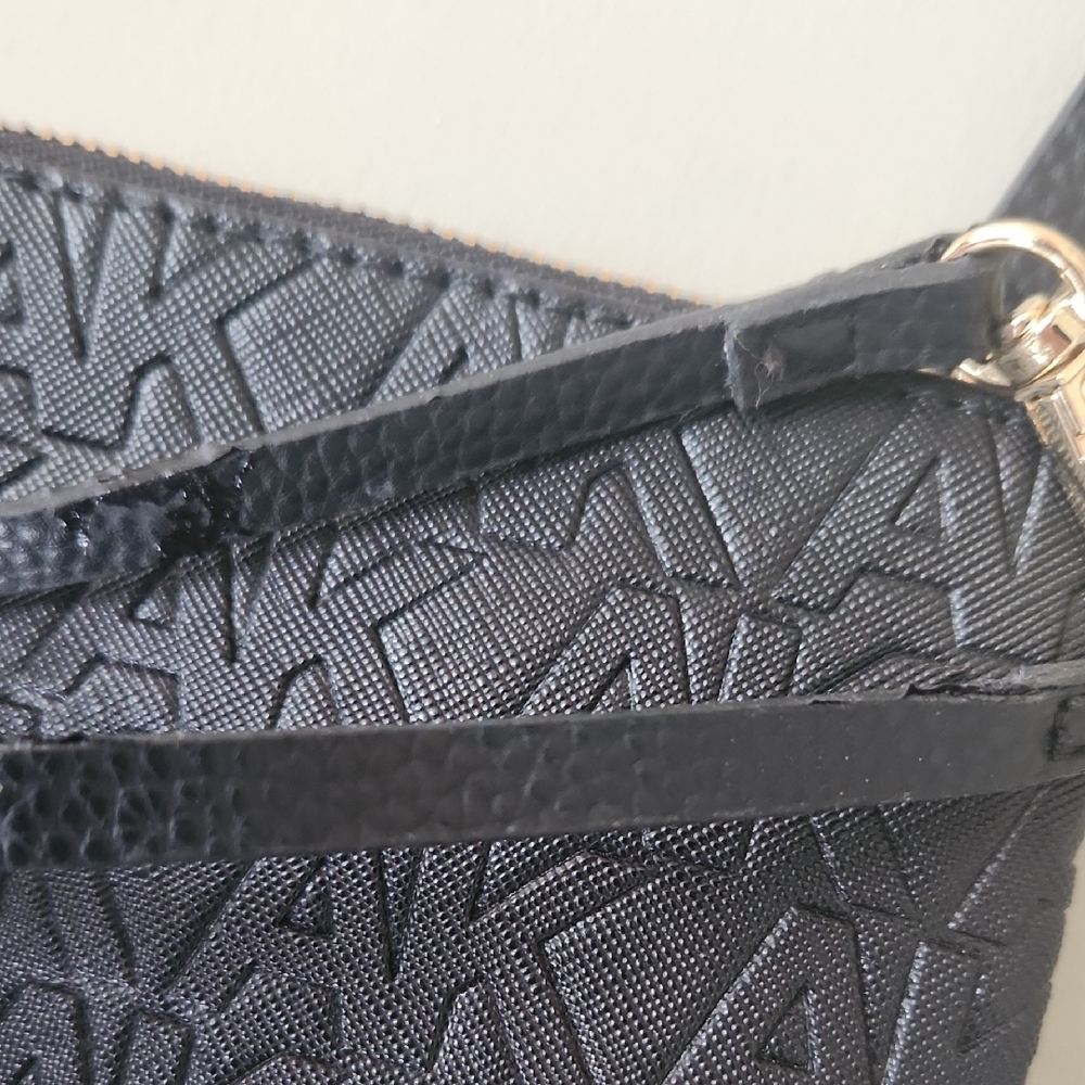 Anne Klein | Black Embossed Wristlet - Picture 4 of 5